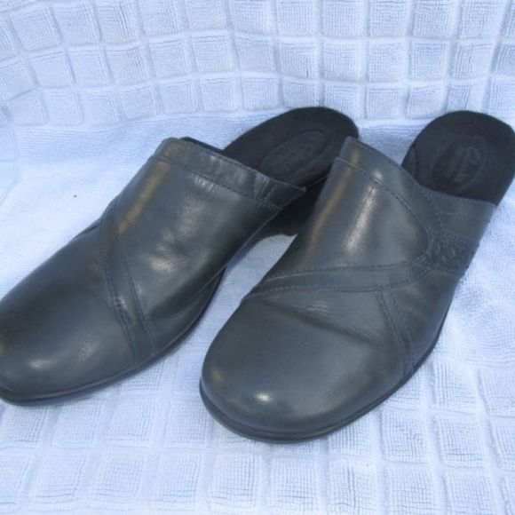 Clark's Bendables Mule Leather shoes 11M - Picture 1 of 10